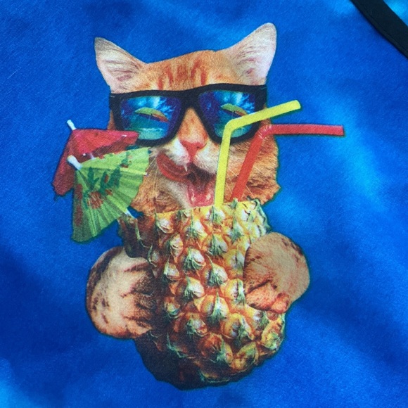 Bioworld Cat Pineapple Drink Swim Trunks - Picture 8 of 8